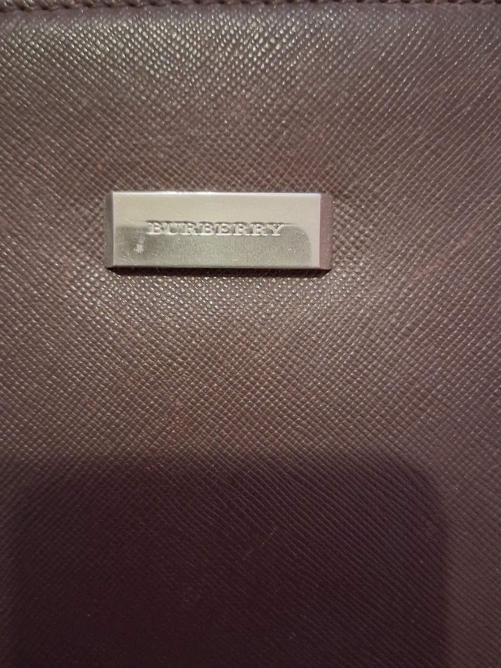 Men's Burberry Brown Leather Wristlet Clutch - Picture 2 of 7